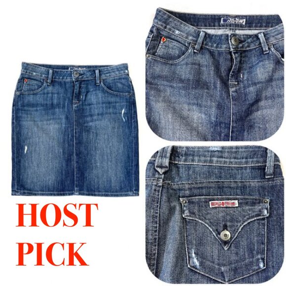 Hudson denim stretchy distress skirt 27 - Picture 1 of 11
